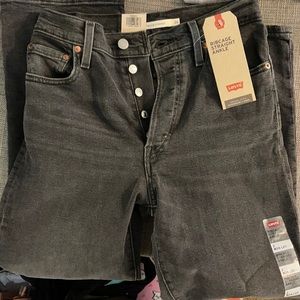 Levi ribcage ankle straight jeans